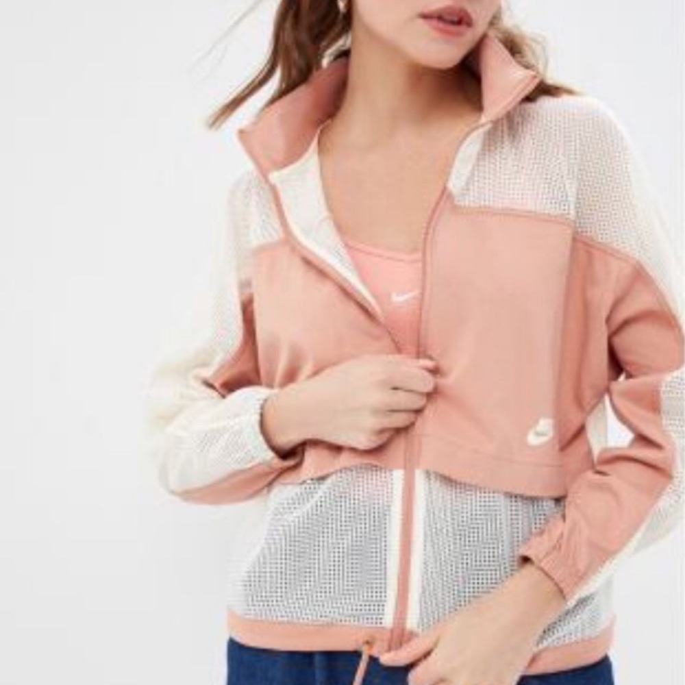 Nike mesh track suit jacket L